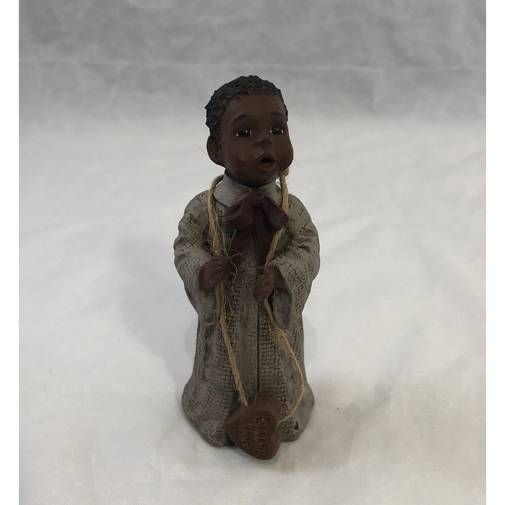 Sarah's Attic Brewster Figurine Boy 4.75in Brown Excellent Limited Edition 1992